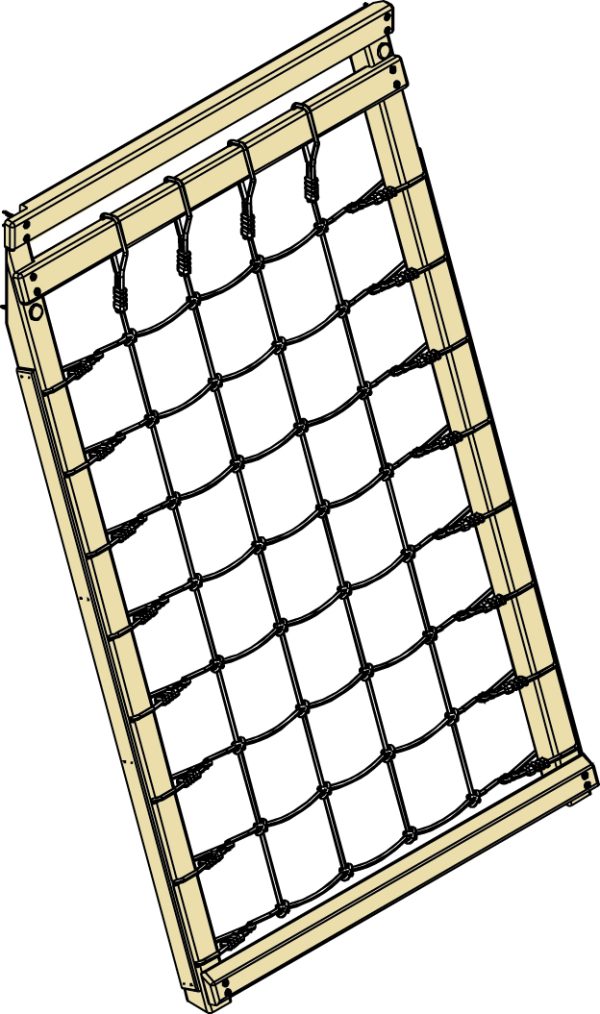 Kletternetz 70° "Rasmus" 150x230 cm Nadelholz KDI, TÜV-geprüft VE = 000