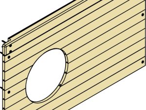 Torwand oben "Rasmus" 150x83 cm Nadelholz KDI, TÜV-geprüft VE = 000