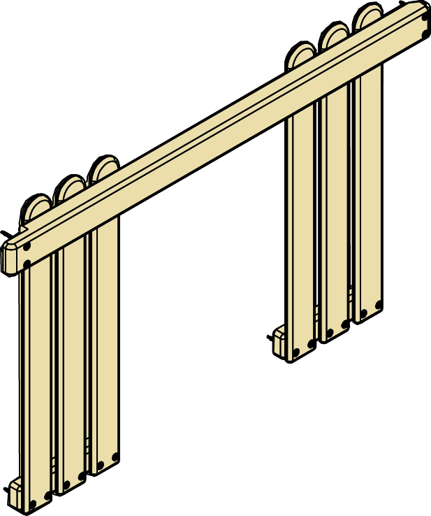 Durchgangszaunelement "Rasmus" 150x96 cm Nadelholz KDI, TÜV-geprüft VE = 000