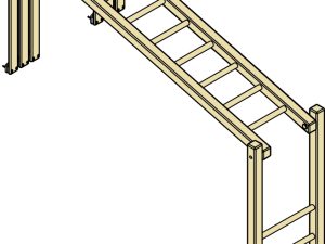 Hangelleiter "Rasmus" 150x253x238 cm Nadelholz KDI, TÜV-geprüft VE = 000