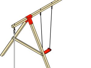 Einzelschaukel mit Kragarm "Rasmus" Nadelholz KDI, TÜV-geprüft VE = 000