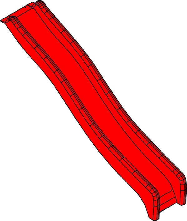 Rutschwanne, groß, rot für Podesthöhe 150 cm VE = 070