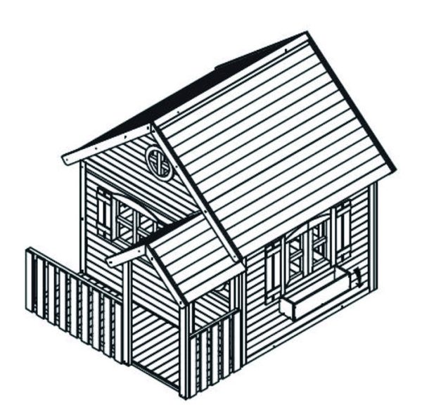 Kinderspielhaus Elsa inkl. Briefkasten 230x194 cm, Bausatz, kartonverpackt VE = 000, farbvorbehandelt – Bild 6