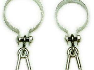 Schaukelschelle f. Ø 100 mm, verzinkt rund, Karabiner mit Nylonlager VE = 050