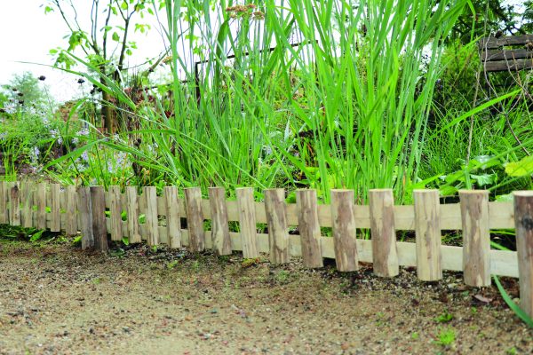 Altmark Steckbeetgrenze Haselnuss, natur 120x15/30 cm VE = 060 – Bild 2