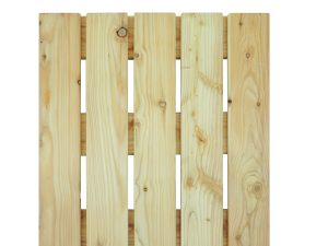 Holzfliesen 40 mm Lärche 50x50 cm gerade glatt, 5 Deckbretter VE = 116