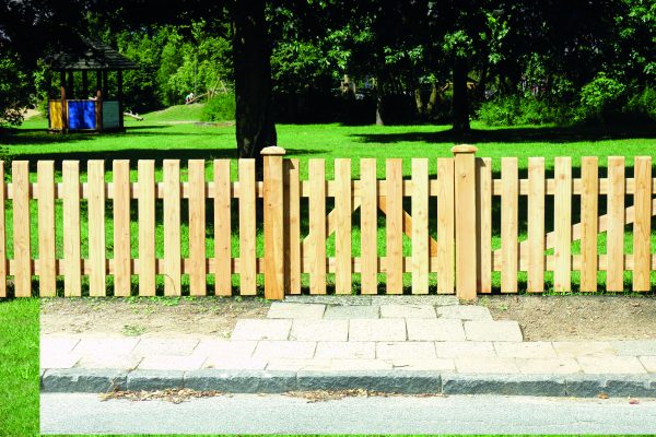 Fördezaun - Pforte 30X95 mm 100X80 cm Lärche, KD VE = 003 – Bild 2