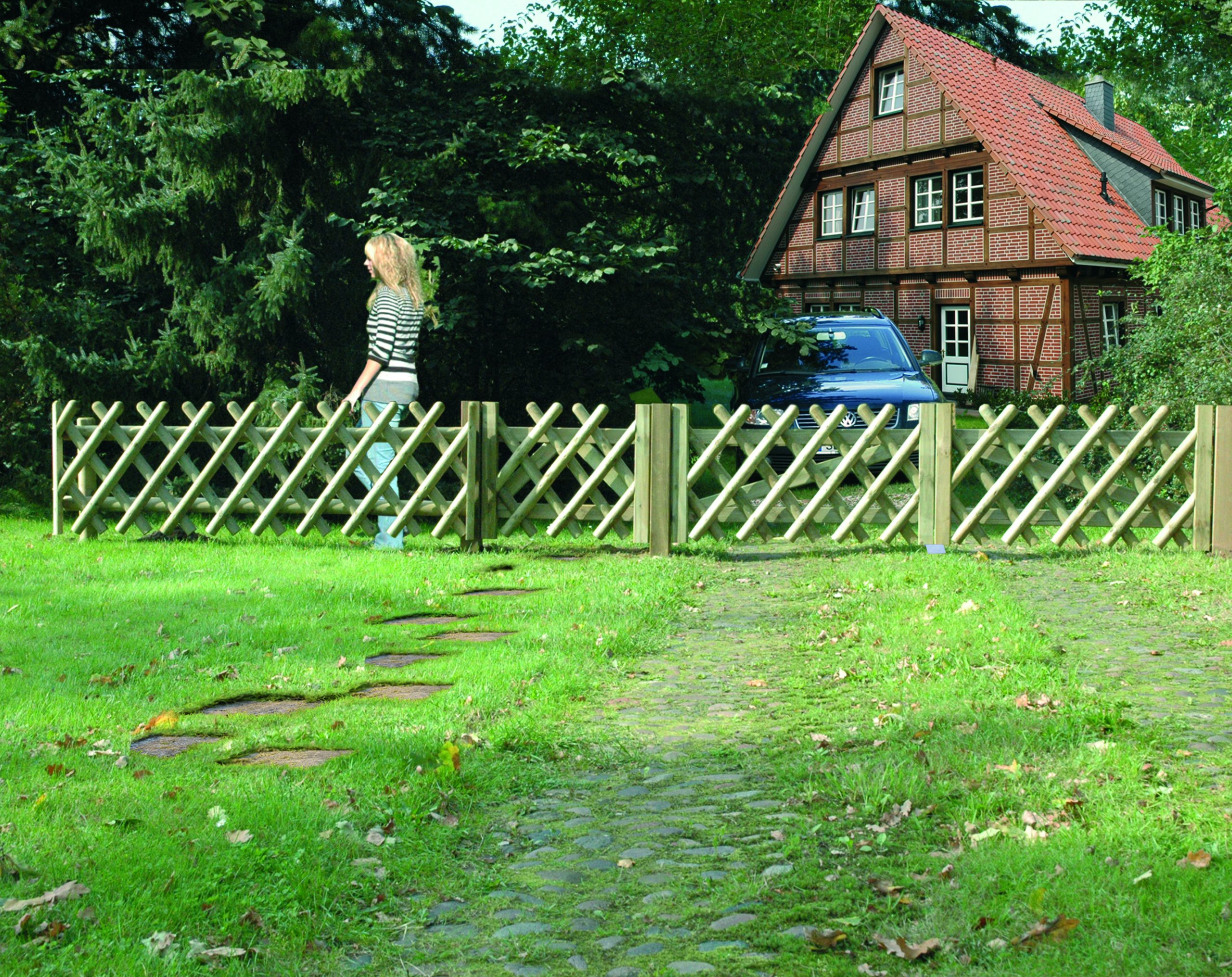 Jägerzaun >56< classic 300 x 120 cm Doppeltor VE = 000