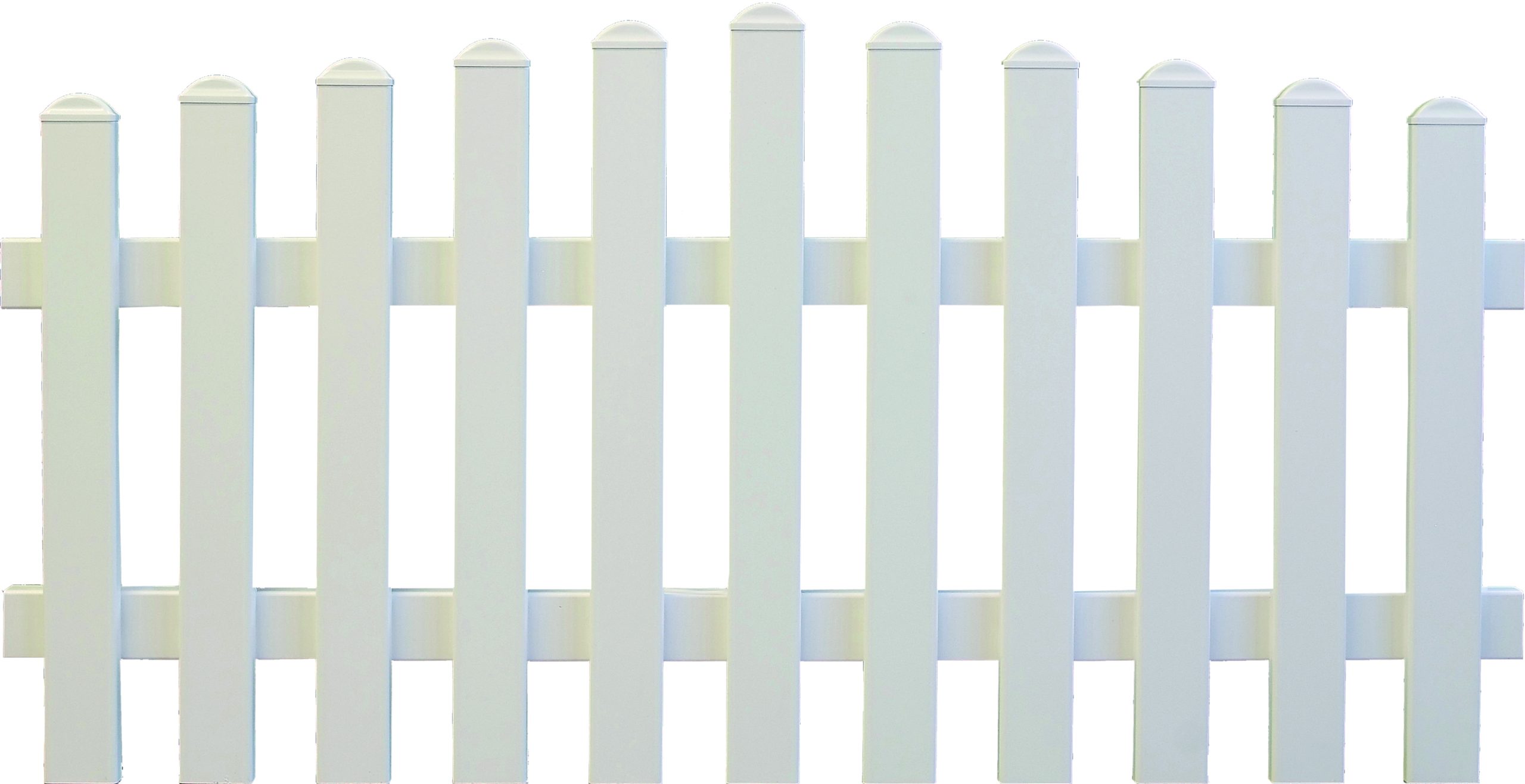 JODA Easy Vorgartenzaun weiß 1800x750/850 mm Oberbogen Pflegeleicht aus langlebigem Fenster-PVC