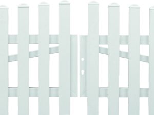 JODA Easy Doppeltor weiß ohne Beschlag 3300x750/850 mm Oberbogen, DIN links Pflegeleicht aus langlebigem Fenster-PVC
