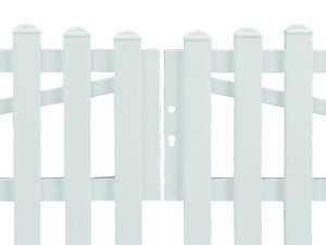 JODA Easy Doppeltor weiß ohne Beschlag 3300x750/650 mm Unterbogen, DIN links Pflegeleicht aus langlebigem Fenster-PVC