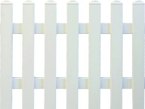 JODA Easy Vorgartenzaun weiß 1800x750 mm gerade Pflegeleicht aus langlebigem Fenster-PVC