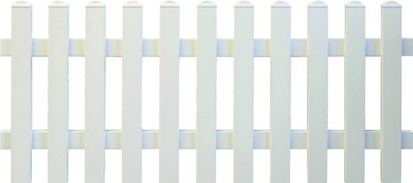 JODA Easy Vorgartenzaun weiß 1800x750 mm gerade Pflegeleicht aus langlebigem Fenster-PVC