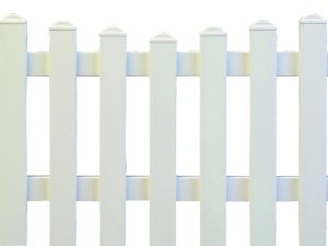 JODA Easy Vorgartenzaun weiß 1800x750/650 mm Unterbogen Pflegeleicht aus langlebigem Fenster-PVC