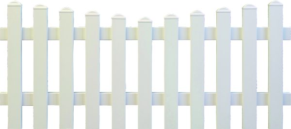 JODA Easy Vorgartenzaun weiß 1800x750/650 mm Unterbogen Pflegeleicht aus langlebigem Fenster-PVC