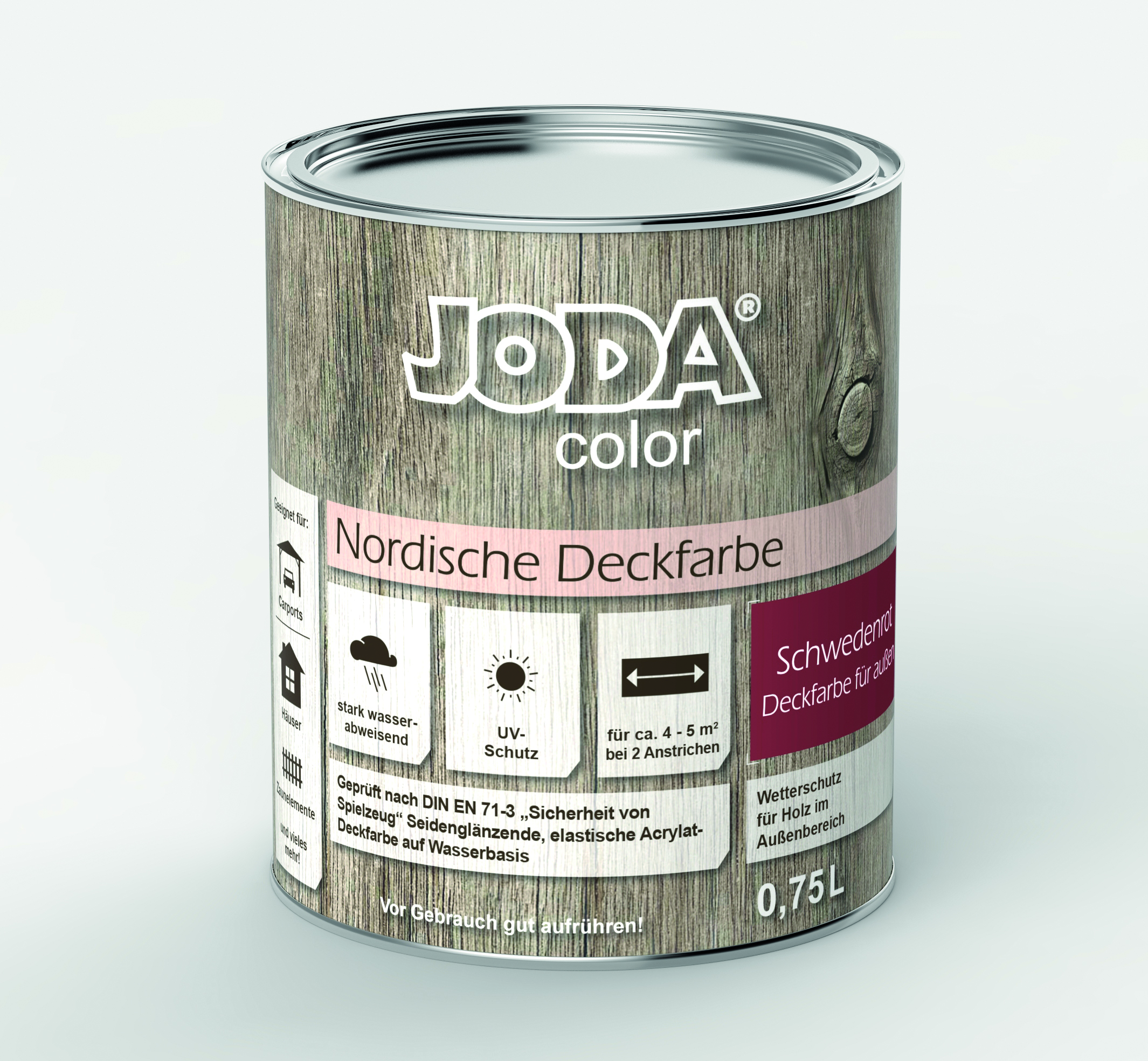 Joda®color Nordische Deckfarbe 0,75 l Gelb RAL 1023 VE = 006
