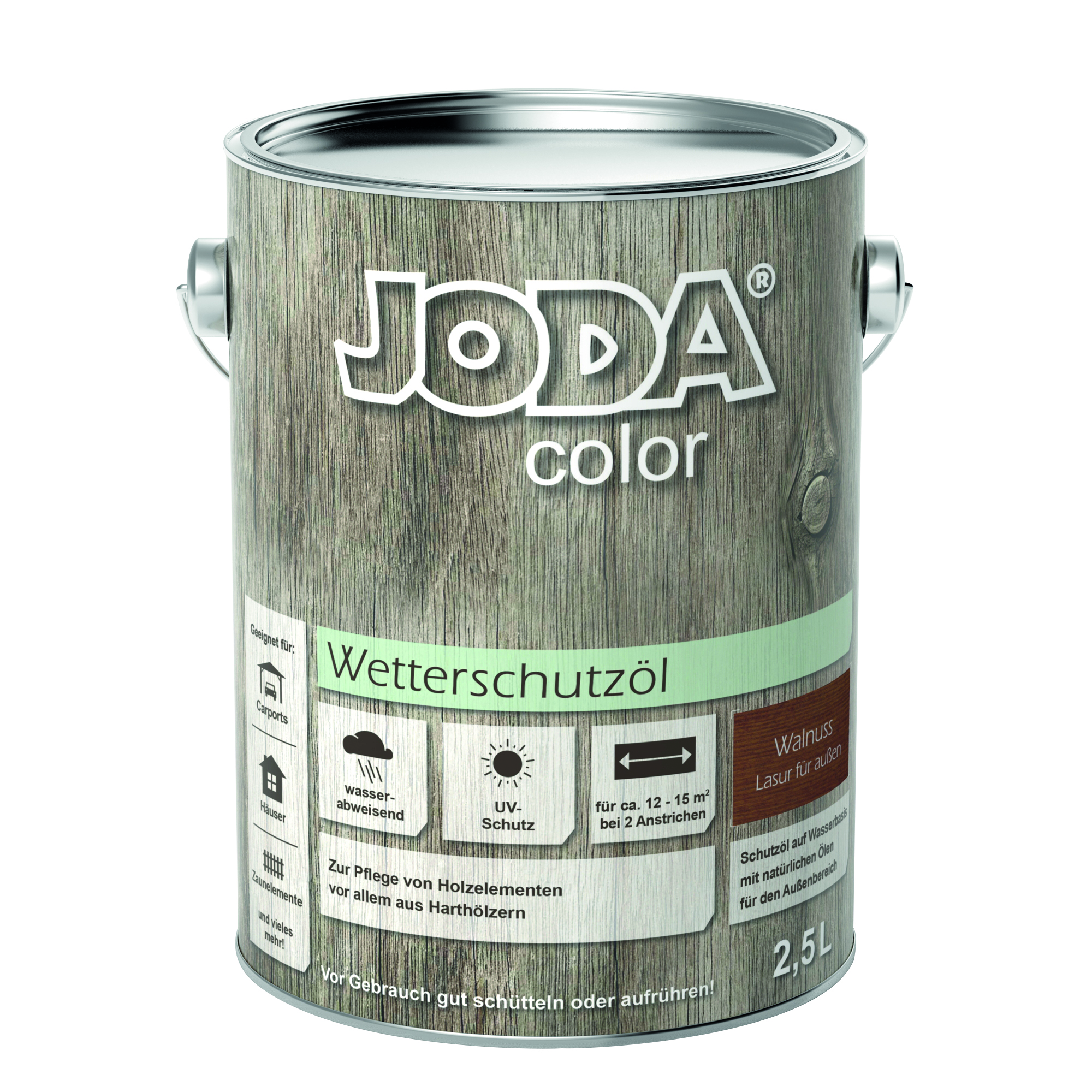 Joda®color Wetterschutzöl 2,5 l Grau (ähnlich RAL 7040) VE = 004