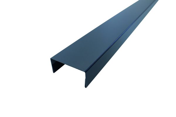 Abdeckleiste für Sichtblenden, U-Profil 25x55x25 Stahlblech, Graphitgrau 1,8 m VE = 000