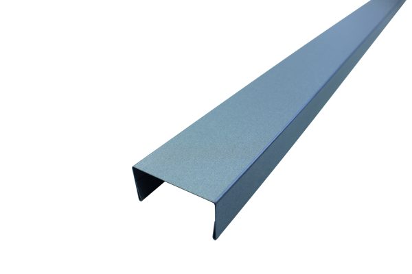 Abdeckleiste für Sichtblenden, U-Profil 25x55x25 Stahlblech, Stahlmetallic 1,8 m VE = 000