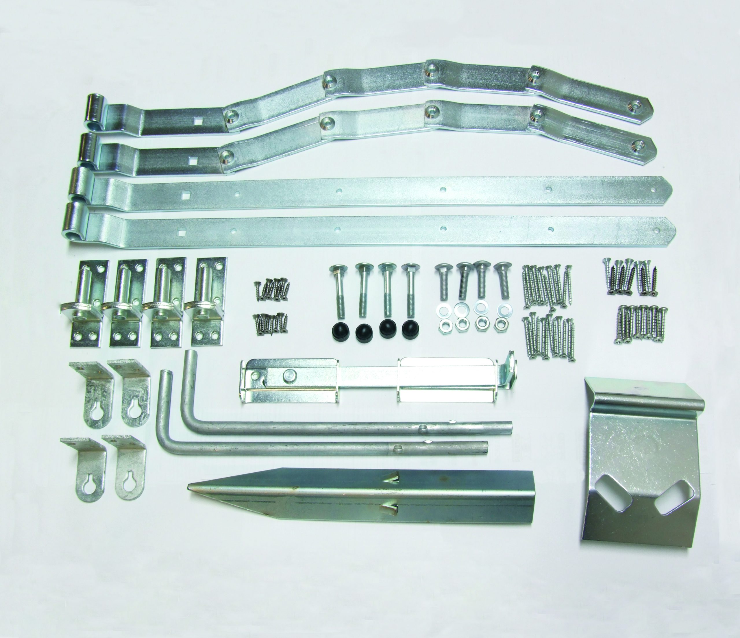 Beschlag Doppeltor mit gebogenem Riegel verzinkt (Paket Nr. 4A) VE = 000