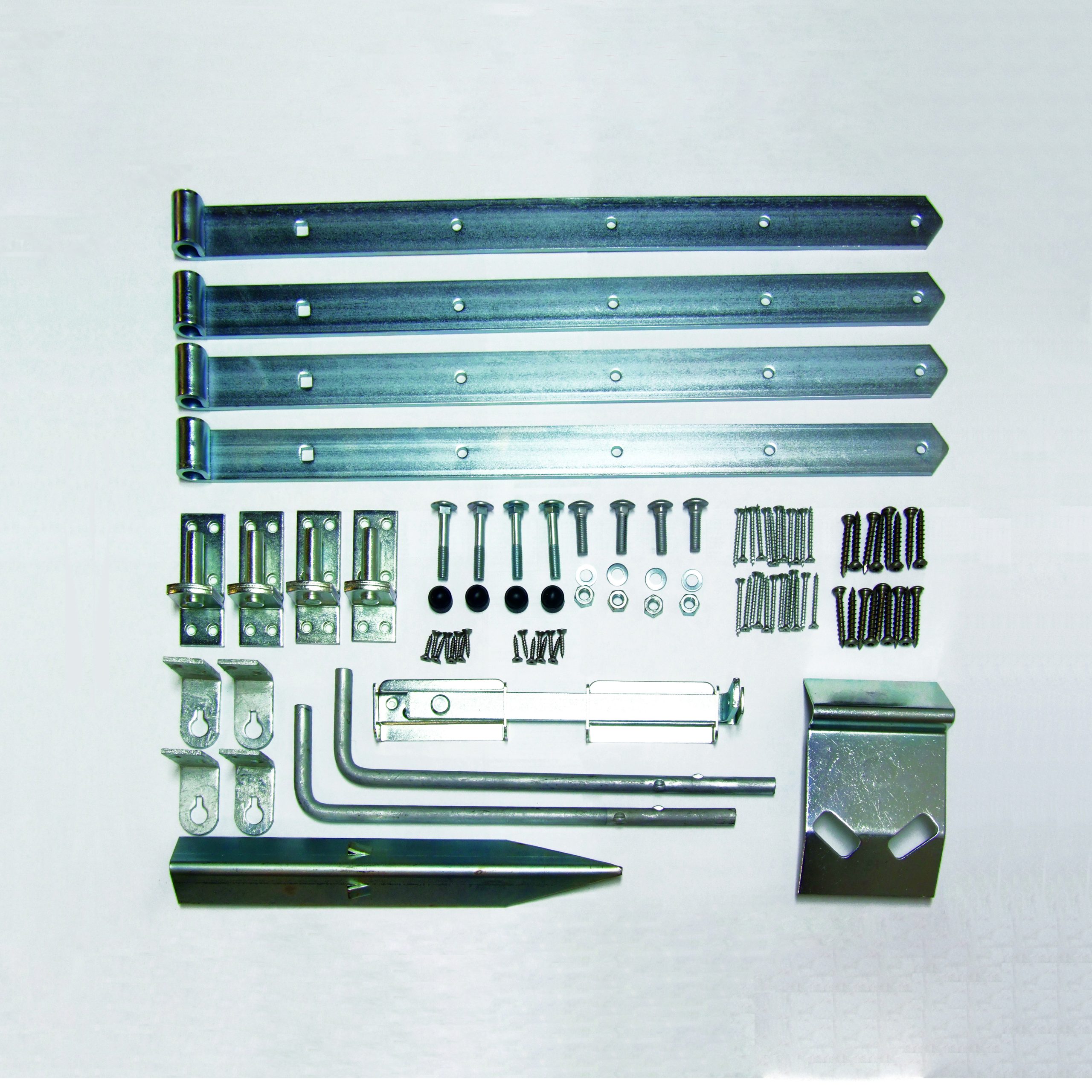 Beschlag Doppeltor mit geradem Riegel verzinkt (Paket Nr. 2A) VE = 000