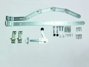 Beschlag Einzeltor mit gebogenem Riegel verzinkt (Paket Nr. 3A) VE = 000