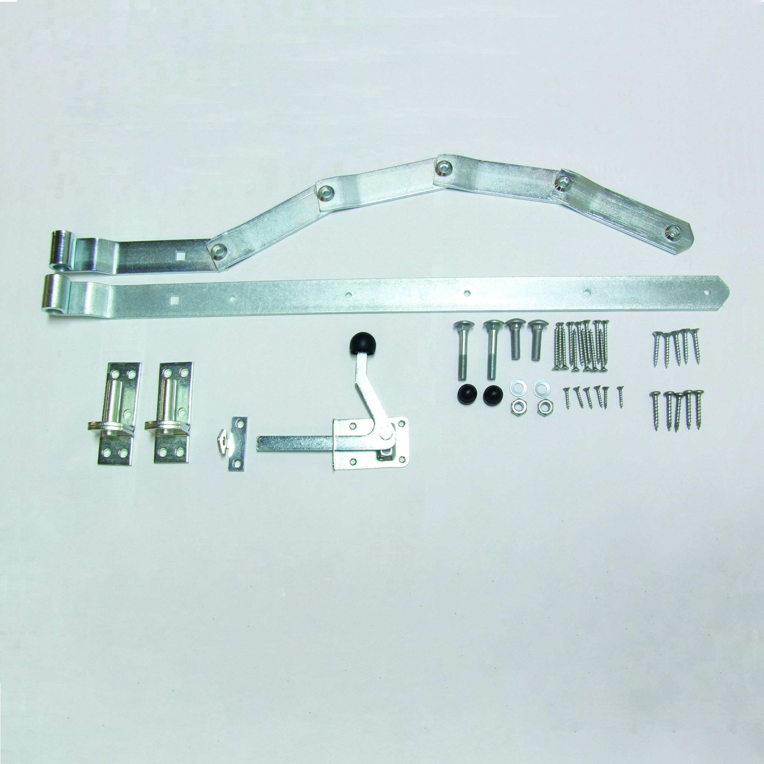 Beschlag Einzeltor mit gebogenem Riegel verzinkt (Paket Nr. 3A) VE = 000