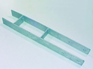 Pfostenanker, H-Form, bes. schwer 135 mm 8x80x800 mm, Pfosteneinstand 400 mm VE = 100