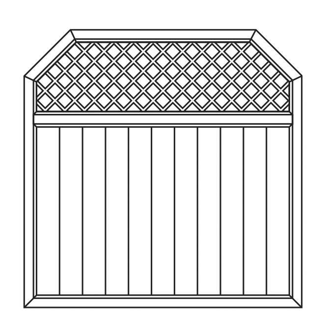 JODA Exklusiv Dichtelement weiß 180x180/150 cm beids. schräg mit Rankg. Pflegeleicht aus langlebigem Fenster-PVC