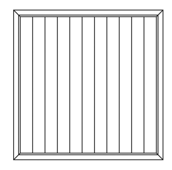 JODA Exklusiv Dichtelement weiß 180x180 cm Pflegeleicht aus langlebigem Fenster-PVC