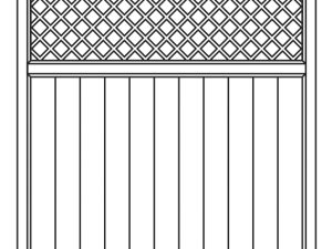 JODA Exklusiv Dichtelement weiß 180x180 cm mit Rankgitter Pflegeleicht aus langlebigem Fenster-PVC