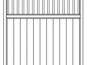 JODA Exklusiv Dichtelement dekor 180x180 cm mit senkrechtem Rankgitter Pflegeleicht aus langlebigem Fenster-PVC