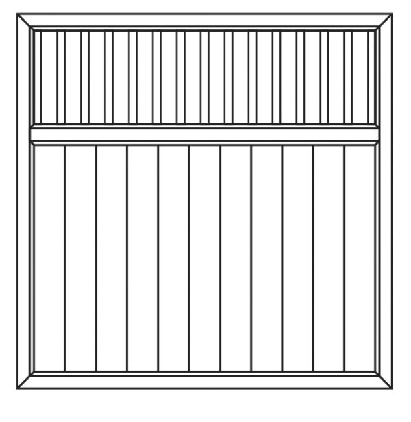 JODA Exklusiv Dichtelement weiß 180x180 cm mit senkrechtem Rankgitter Pflegeleicht aus langlebigem Fenster-PVC