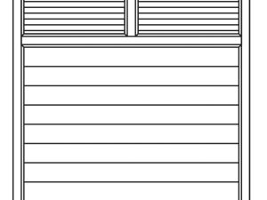 JODA Exklusiv Dichtelement weiß 180x180 cm mit waagerechtem Rankgitter Pflegeleicht aus langlebigem Fenster-PVC