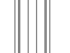 JODA Exklusiv Zwischenelement dekor 58x209/180 cm spitz Pflegeleicht aus langlebigem Fenster-PVC