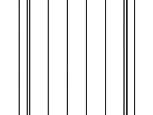 JODA Exklusiv Dichtelement dekor 90x180/150 cm abgeschrägt links Pflegeleicht aus langlebigem Fenster-PVC