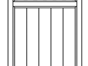 JODA Exklusiv Dichtelement dekor 90x180 cm mit senkrechtem Rankgitter Pflegeleicht aus langlebigem Fenster-PVC