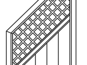 JODA Exklusiv Dichtelement weiß 90x180/90 cm Abschluss links mit Rankg. Pflegeleicht aus langlebigem Fenster-PVC