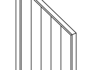 JODA Exklusiv Dichtelement dekor 90x180/90 cm Abschluss rechts Pflegeleicht aus langlebigem Fenster-PVC