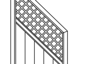 JODA Exklusiv Dichtelement weiß 90x180/90 cm Abschluss rechts mit Rankg. Pflegeleicht aus langlebigem Fenster-PVC