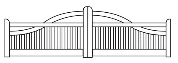 Ammerland classic Doppeltor 400 x 90/80/120 cm VE = 000 – Bild 3
