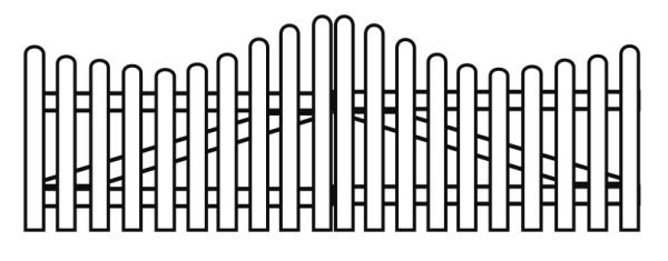 Eiderzaun >95< classic Doppeltor Sonderbreite x 80/90 cm – Bild 5