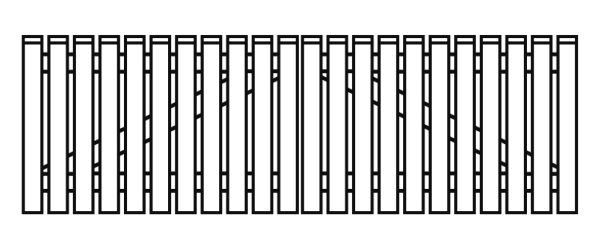 Fördezaun - Doppeltor 30X95 mm 300X80 cm Lärche, KD VE = 003 – Bild 6