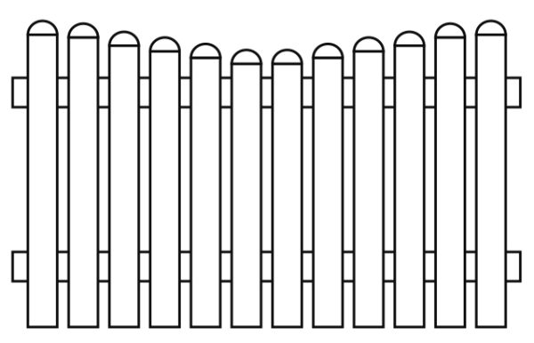 JODA Exklusiv Vorgartenzaun weiß 1800x840/740 mm Unterbogen Pflegeleicht aus langlebigem Fenster-PVC