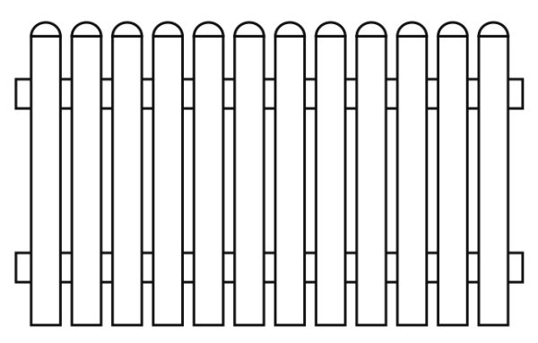 JODA Exklusiv Vorgartenzaun weiß 1800x840 mm gerade Pflegeleicht aus langlebigem Fenster-PVC