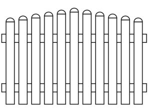 JODA Exklusiv Vorgartenzaun dekor 1800x840/940 mm Oberbogen Pflegeleicht aus langlebigem Fenster-PVC