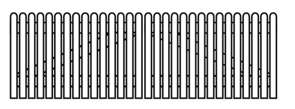 Holsteinzaun >68< classic Doppeltor 300 x 80 cm VE = 000 – Bild 3