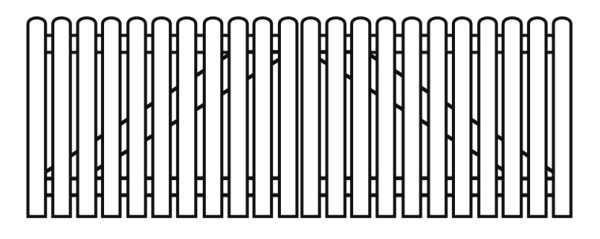 Holsteinzaun >95< classic Doppeltor 300 x 100 cm VE = 000 – Bild 3