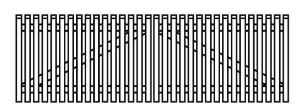 Lattenzaun 35 x 55 mm classic Doppeltor 300 x 80 cm VE = 000 – Bild 3