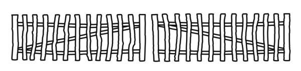 Haselnuss Doppeltor Lattenabstand 7-8 cm 300 x 50 cm, inkl. Beschlag VE = 003 – Bild 3